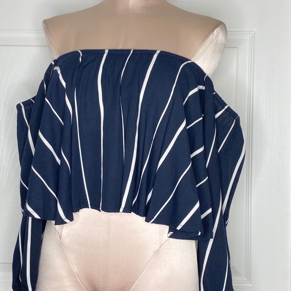 Faithfull The Brand Stripe Over The Shoulder Top - Picture 4 of 6